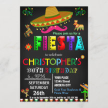 MEXIKANISCHE FIESTA-BIRTHTAGINVITATION