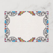 Mexikanische Fiesta Blume Botanische Hochzeit Begleitkarte (Rückseite)