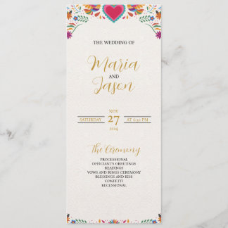 Mexikanische Fiesta Blume Botanische Hochzeit Programm