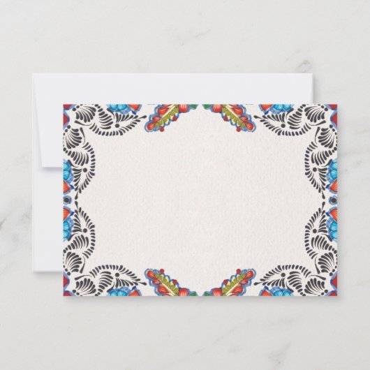 Mexikanische Fiesta Blume Botanische Hochzeit Save The Date (Rückseite)