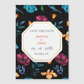 Mexikanische Fiesta-Blume Hochzeit Save the Date s Magneteinladung (Vorderseite)