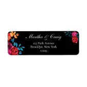 Mexikanische Fiesta-Blume Hochzeit Schwarze Rückse (Vorne)