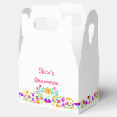 Mexikanische Fiesta-Blume Weißrosa Personalisiert Geschenkschachtel (Geöffnet)