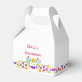 Mexikanische Fiesta-Blume Weißrosa Personalisiert Geschenkschachtel (Vorderseite)