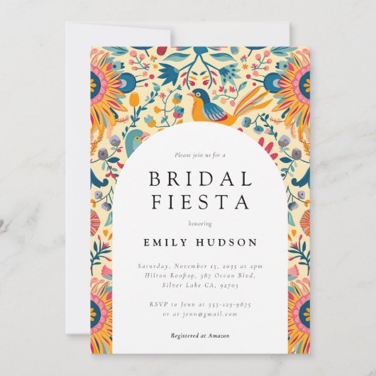 Mexikanische Fiesta Blumendusche Einladung (Vorderseite)