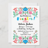 Mexikanische Fiesta Brautparty Blume Folkart Card Einladung (Vorderseite)