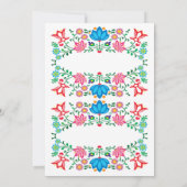 Mexikanische Fiesta Brautparty Blume Folkart Card Einladung (Rückseite)