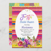 Mexikanische Fiesta-Brautparty-Party Einladung (Vorne/Hinten)