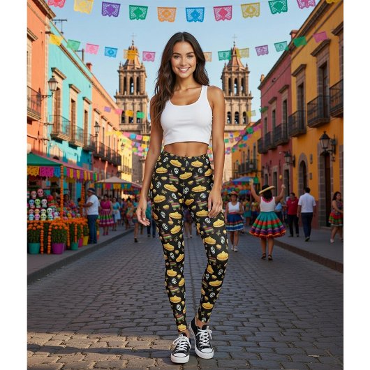 Mexikanische Fiesta & Día de Muertos Leggings
