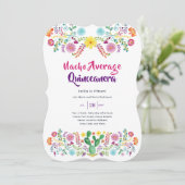 Mexikanische FIESTA-Einladungen FolkArt NACHO DURC Einladung (Stehend Vorderseite)