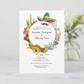 Mexikanische Fiesta-Engagement-Partei für Wasserfa Einladung (Stehend Vorderseite)