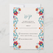 Mexikanische Fiesta farbenfrohe blumenreiche Hochz (Vorderseite)