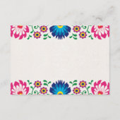 Mexikanische Fiesta-farbenfrohe botanische Hochzei Begleitkarte (Rückseite)