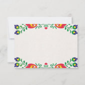 Mexikanische Fiesta-farbenfrohe botanische Hochzei Save The Date (Rückseite)