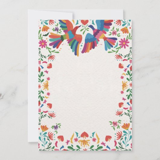 Mexikanische Fiesta farbenfrohe florale Moderne Bo Einladung (Rückseite)