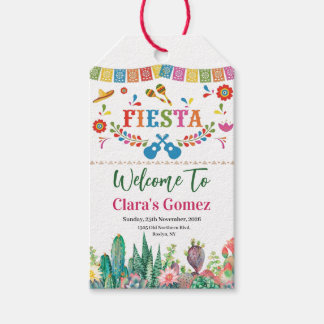 Mexikanische Fiesta Farbige Kaktus Blumen Brautpar Geschenkanhänger