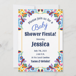 Mexikanische Fiesta Floral Baby Dusche Einladung