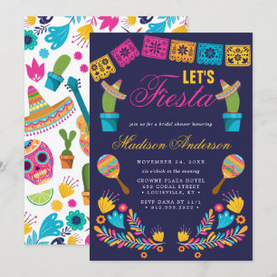 Mexikanische Fiesta Floral Cactus Brautparty Einladung