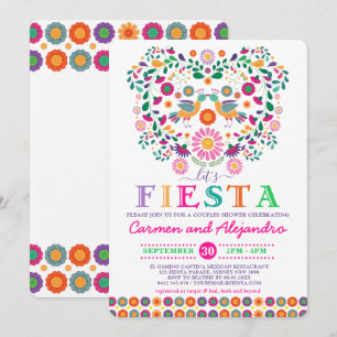Mexikanische Fiesta Floral Co-Ed Brautparty Einladung