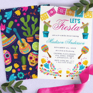 Mexikanische Fiesta-Floral-Kaktus-Brautparty Einladung