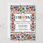 Mexikanische Fiesta Folk Art Floral Stickerei Gebu Einladung (Vorderseite)