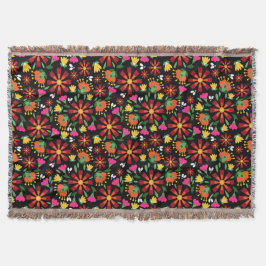 Mexikanische Fiesta Folk Stickerei Decke