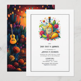 Mexikanische Fiesta Fun Tacos & Tequila Dusche Einladung