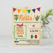 Mexikanische Fiesta-Geburtstagspartei Einladung (Stehend Vorderseite)