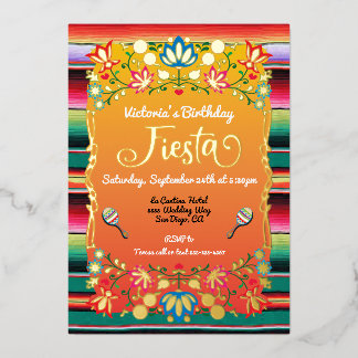 Mexikanische Fiesta-Geburtstagspartei Folieneinladung