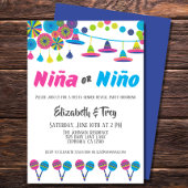 mexikanische Fiesta Gender Reveal Niña oder Niño Einladung