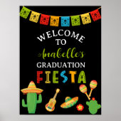 Mexikanische Fiesta Graduation Party Schwarz Willk Poster (Vorne)
