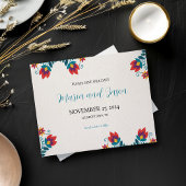 Mexikanische Fiesta-Hochzeit mit bunten Botanische Save The Date