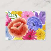 mexikanische Fiesta Hochzeitsunterkünfte mit flora Begleitkarte (Rückseite)