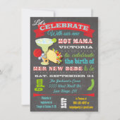 Mexikanische Fiesta Hot Mama Baby Dusche Einladung (Vorderseite)