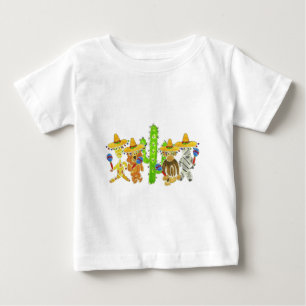 Mexikanische Fiesta-Lebewesen Baby T-shirt