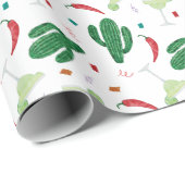 mexikanische Fiesta-, Margaritas- und Chili-Paprik Geschenkpapier (Rolleneckpunkt)