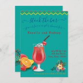 Mexikanische Fiesta Paare Dusche Stock die Bar Einladung (Vorne/Hinten)