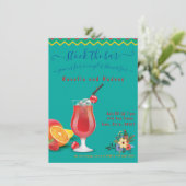 Mexikanische Fiesta Paare Dusche Stock die Bar Einladung (Stehend Vorderseite)