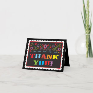 Mexikanische Fiesta Papel Picado Dankeskarten Dankeskarte