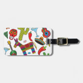 Mexikanische Fiesta-Party-Bilder Gepäckanhänger (Vorderseite horizontal)