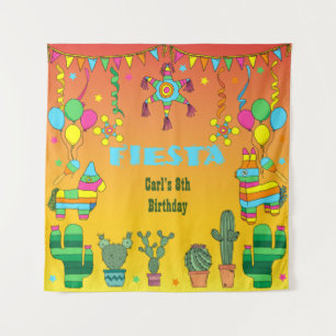 Mexikanische Fiesta-Piñata-Party-Fotobooth-Hinterg Wandteppich