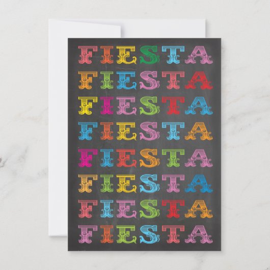 Mexikanische Fiesta Post Hochzeit Einladung (Rückseite)