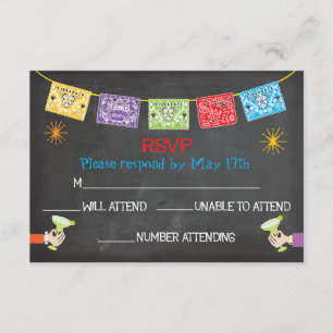 Mexikanische Fiesta RSVP-Karten RSVP Karte