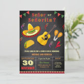 mexikanische Fiesta-Senor- oder Senorita-Genderdar Einladung (Stehend Vorderseite)