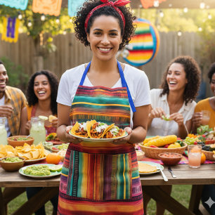 Mexikanische Fiesta-Serape-Decke Aquarell  Schürze