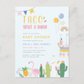 Mexikanische Fiesta Taco Bout A Baby Couple's Dusc Einladungspostkarte (Vorderseite)
