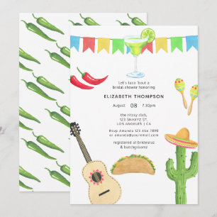 Mexikanische Fiesta Taco 'bout Love Brautparty Einladung