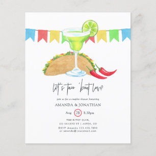 Mexikanische Fiesta Taco 'bout Love Paarschauer Flyer