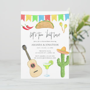 Mexikanische Fiesta Taco 'bout Love Probeessen Einladung