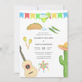 Mexikanische Fiesta Taco "über Liebe Engagement Pa Einladung (Vorderseite)